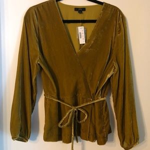 Crushed velvet top NWT
